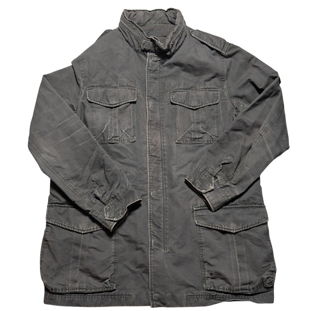 Gap Mens Field Jacket 2XLT Charcoal Gray Military Utility M-65 Coat